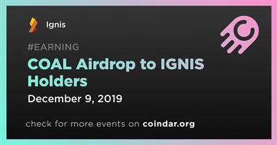 COAL Airdrop to IGNIS Holders
