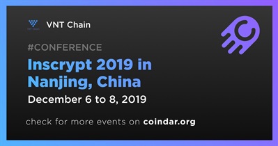 Inscrypt 2019 in Nanjing, China