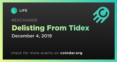 Delisting From Tidex