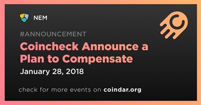 Coincheck anuncia un plan para compensar