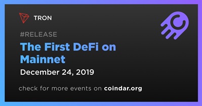 The First DeFi on Mainnet