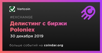 Делистинг с биржи Poloniex