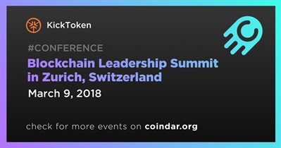 Blockchain Leadership Summit em Zurique, Suíça