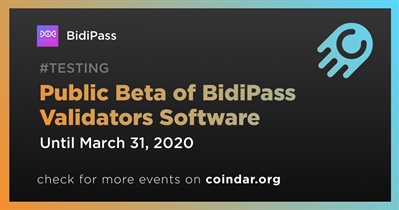 Public Beta of BidiPass Validators Software