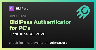 BidiPass Authenticator for PC’s