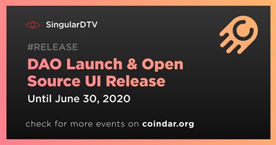 DAO Launch & Open Source UI Release
