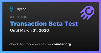 Transaction Beta Test