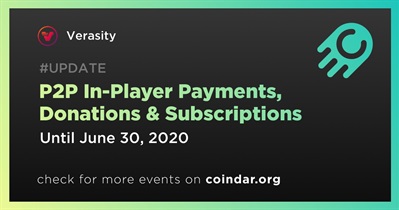 P2P In-Player Payments, Donations & Subscriptions
