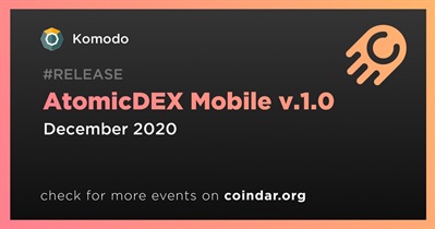 AtomicDEX Mobile v.1.0