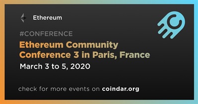 Ethereum Community Conference 3 em Paris, França