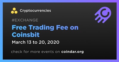 Free Trading Fee on Coinsbit