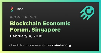 Blockchain Economic Forum, Singapore