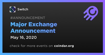 Major Exchange Announcement