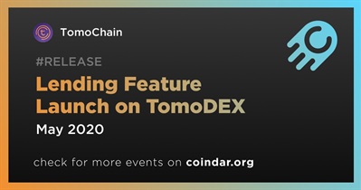 Lending Feature Launch on TomoDEX