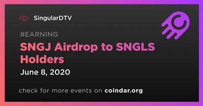 SNGJ Airdrop to SNGLS Holders