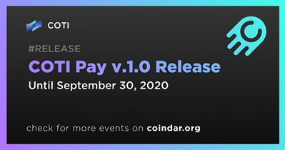 COTI Pay v.1.0 Sürümü