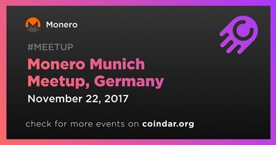 Monero Munich Meetup, Đức