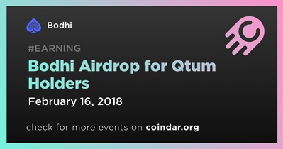 Bodhi Airdrop for Qtum Holders