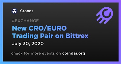 New CRO/EURO Trading Pair on Bittrex