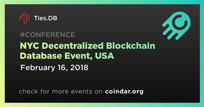 Evento de banco de dados Blockchain descentralizado de NYC, EUA