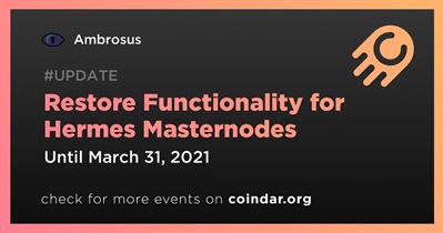 Restore Functionality for Hermes Masternodes