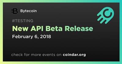 New API Beta Release