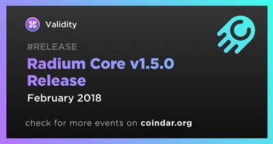 Lanzamiento de Radium Core v1.5.0