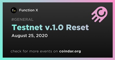 Testnet v.1.0 Reset