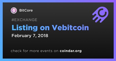 Listing on Vebitcoin