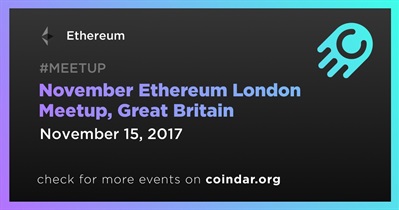Noviembre Ethereum London Meetup, Gran Bretaña