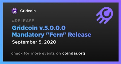 Gridcoin v.5.0.0.0 Mandatory "Fern" Release