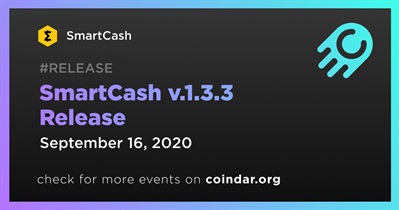 Lançamento do SmartCash v.1.3.3