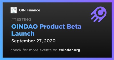 OINDAO Product Beta Launch