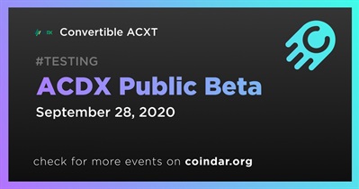 ACDX Public Beta