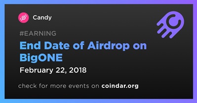 End Date of Airdrop on BigONE