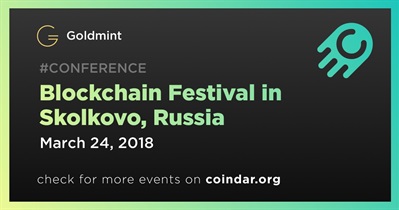 Blockchain Festival em Skolkovo, Rússia