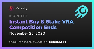 Instant Buy & Stake VRA Competition Ends