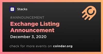 Exchange Listing Announcement