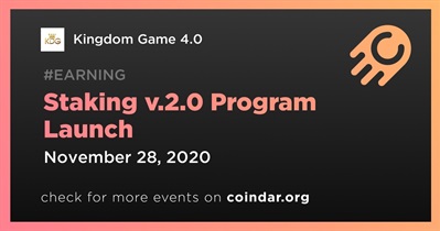 Staking v.2.0 Program Launch