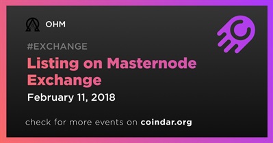 Masternode Exchange पर लिस्टिंग