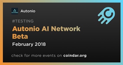 Autonio AI 네트워크 베타