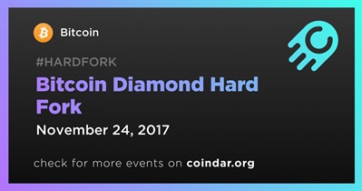 Bitcoin Diamond Hard Fork