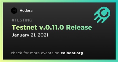 Testnet v.0.11.0 Release