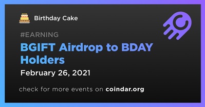 BGIFT Airdrop to BDAY Holders