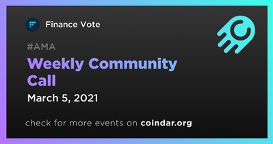 Weekly Community Call