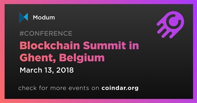 Cumbre Blockchain en Gante, Bélgica
