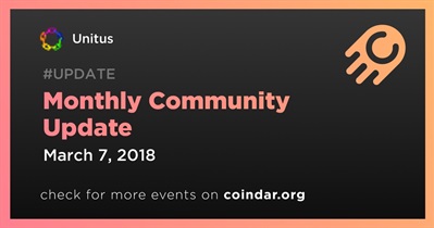 Monthly Community Update