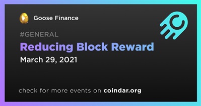 Reducing Block Reward