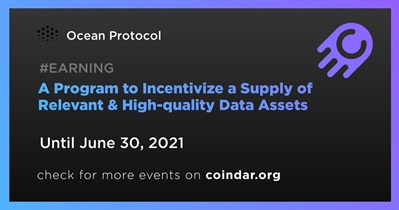 A Program to Incentivize a Supply of Relevant & High-quality Data Assets