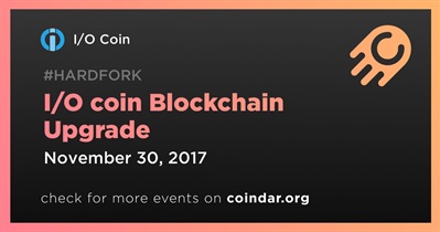 I/O coin Blockchain Upgrade